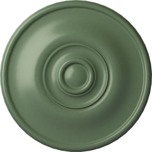 Ekena Millwork Jefferson Ceiling Medallion (Fits Canopies up to 2 7/8"), 11 3/4"OD x 3/8"P, Athenian Green CM12JEAGF - main
